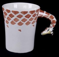 Pier 1 One GIRAFFE Head Sculpted Coffee Mug